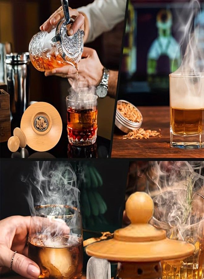 طقم ويسكي مع أداة إغلاق وفلتر، طقم كوكتيل، طقم بار منزلي، تصميم متين على شكل صحن طائر مع فرشاة لأداة الكوكتيل - Image 4